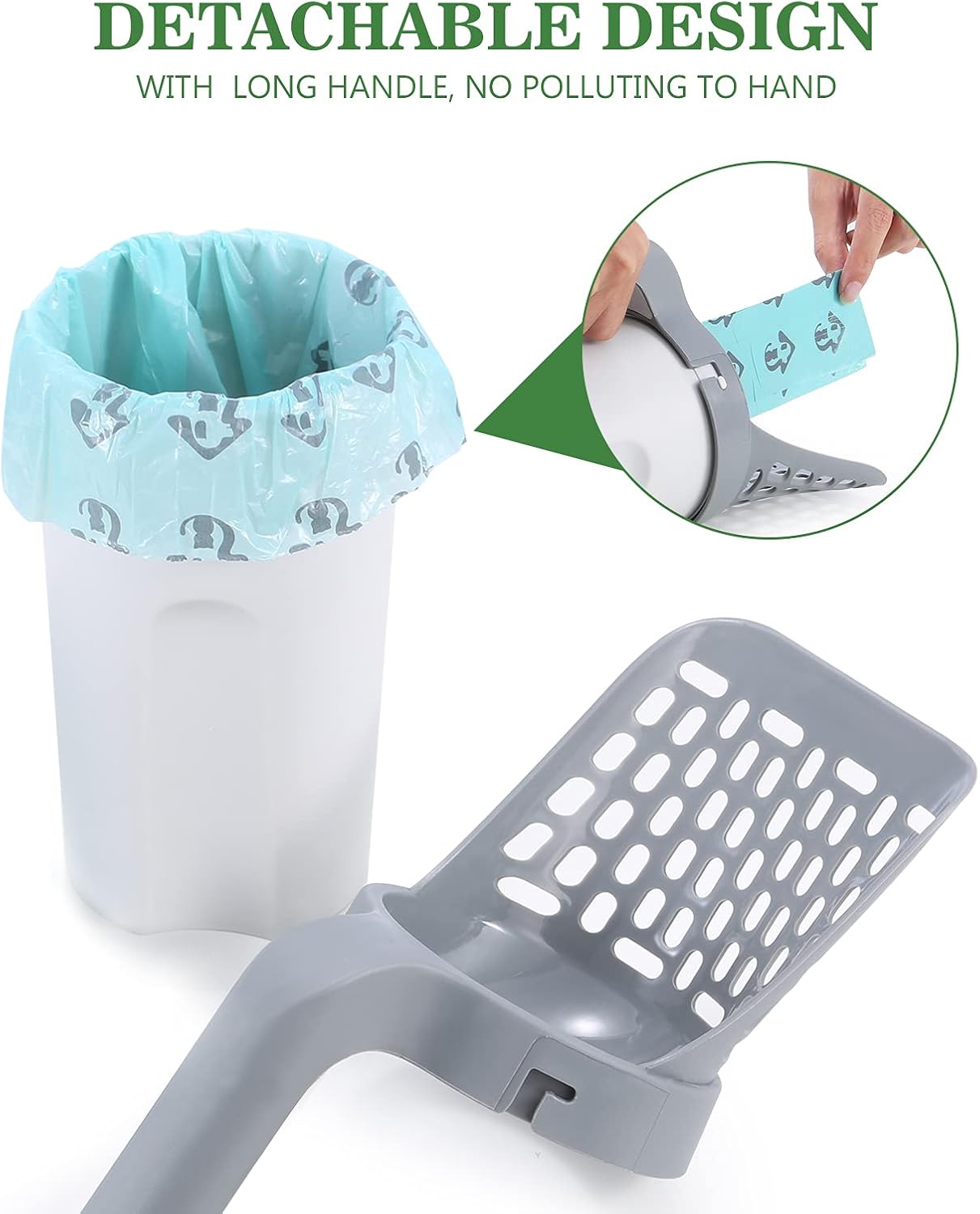 Cat Litter Scoop W/ Removable Waste Bag