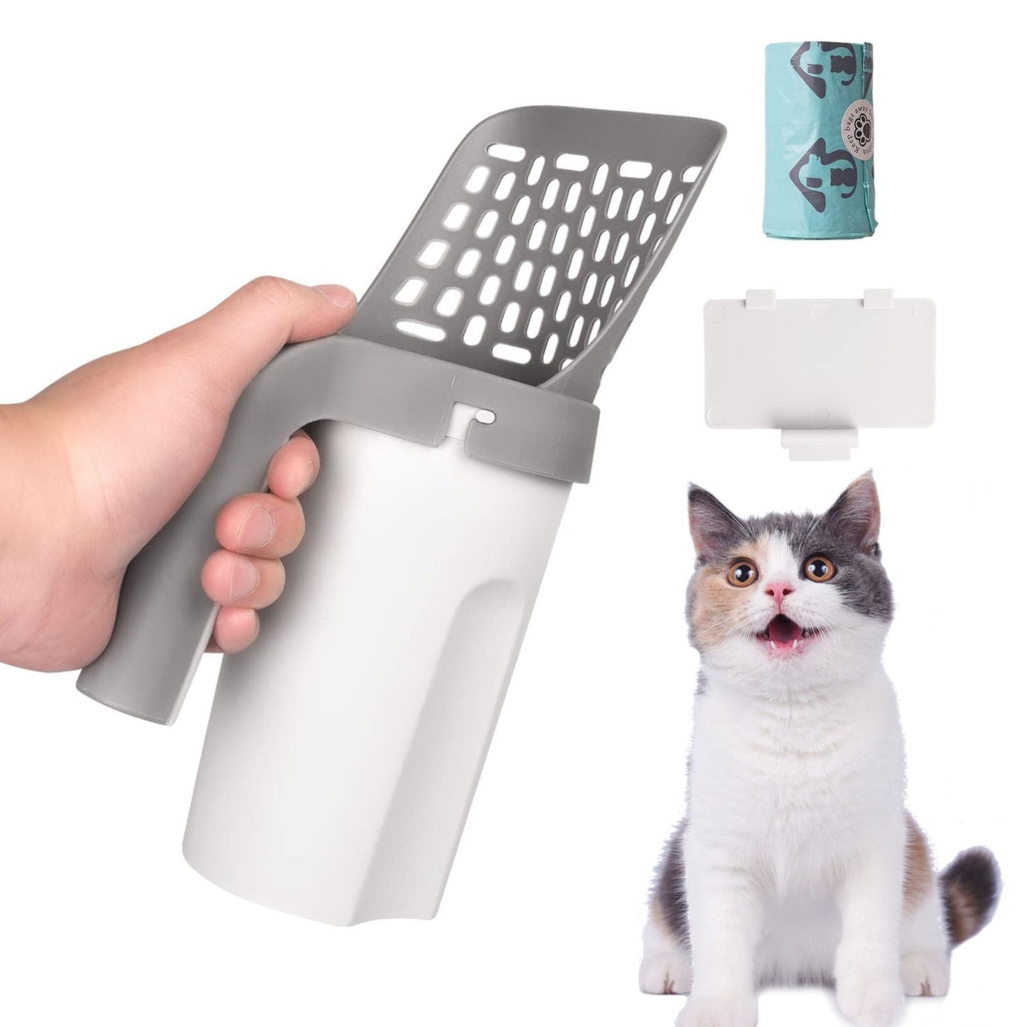 Cat Litter Scoop W/ Removable Waste Bag